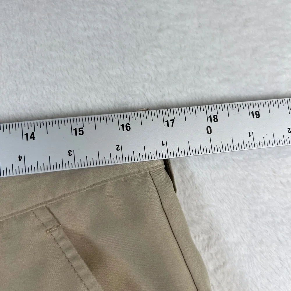Callaway Golf Mens Tan Khaki Flat Front Performance Pants Size 34x31.5